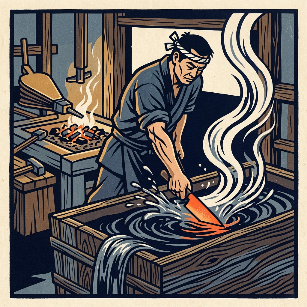 8. Doro-nuri & Yaki-ire (Clay Coating & Quenching)
